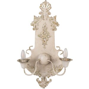 Lámpara de pared Clayre & Eef 5LMP380 40x18x70 cm Beige-Verde E14 max 2x25W