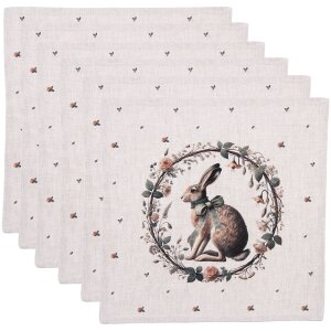 Servilletas Clayre & Eef NLE43 6 unidades Beige...