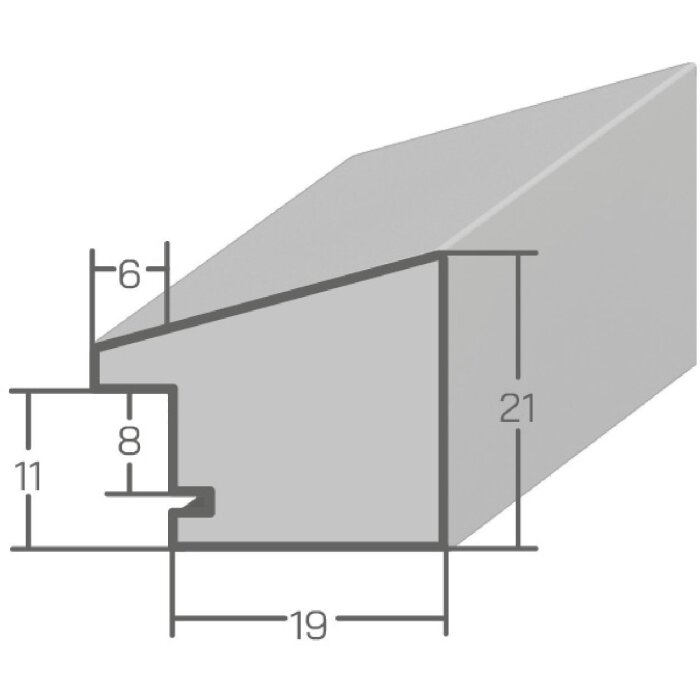Marco de fotos de madera MendeFrames H130 blanco 50x65 cm con vidrio museo