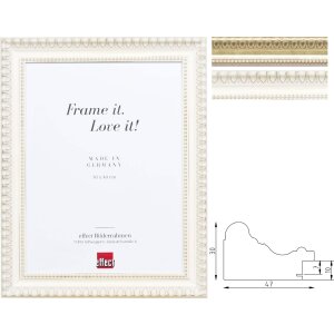 Marco de fotos de madera con espejo Profil 56 antiguo...