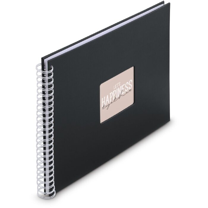 Álbum espiral Fine Art Hama 36x32 cm 50 páginas blancas New Black