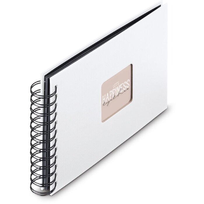 Álbum espiral Fine Art Hama 24x17 cm 50 páginas Negro Blanco