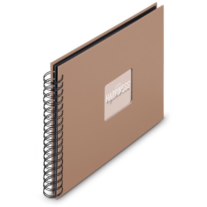 Álbum de fotos en espiral Fine Art Hama 28x24 cm 50 páginas negras Mousse