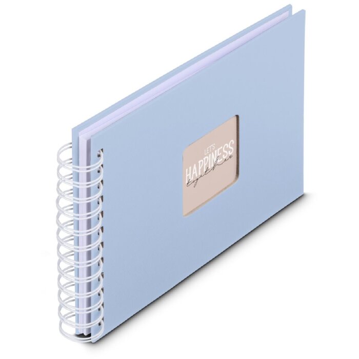 Álbum espiral Fine Art Hama 24x17 cm 50 hojas blancas tono Lagune