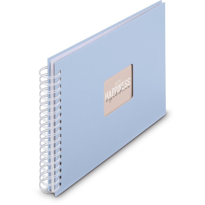 Álbum de fotos en espiral Fine Art 28x24 cm 50 páginas blancas tono Laguna