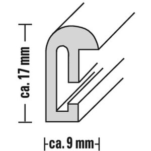 Marco de fotos de plástico Sevilla Negro 60 x 80 cm