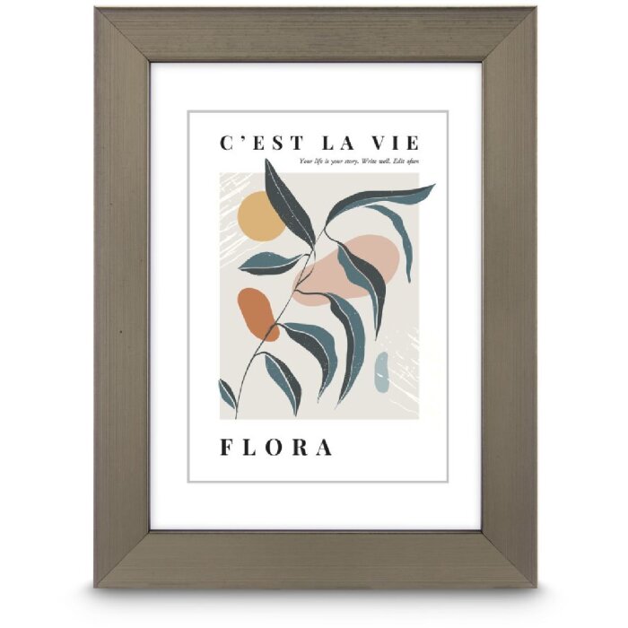 Marco de fotos Hama Plástico Flora Acero 15x20 cm Poliestireno Vidrio Lavado