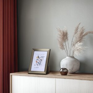 Marco de fotos Hama Plástico Flora Acero 15x20 cm Poliestireno Vidrio Lavado