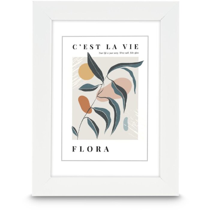 Marco de fotos de plástico Hama Flora Blanco 15x20 cm