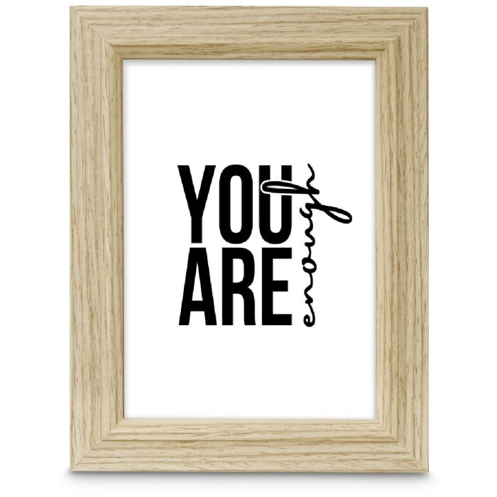 Marco de fotos de madera Chic, roble, 15 x 20 cm, con cristal Reflex, colgador y soporte para pared