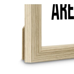 Marco de fotos de madera Chic, roble, 15 x 20 cm, con cristal Reflex, colgador y soporte para pared