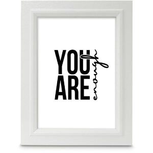 Marco de fotos de madera chic blanco 10x15 cm con vidrio reflex, soporte y colgador