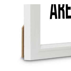 Marco de fotos de madera chic blanco 10x15 cm con vidrio reflex, soporte y colgador