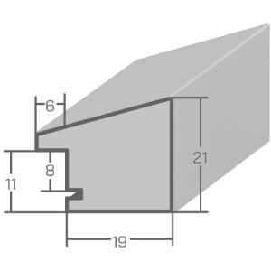 Espejo Blanco MendeFrames Marco de Madera Maciza Moderno 20x20 hasta 60x80 cm