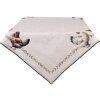 Tapa de mesa Clayre & Eef BYC01 100x100 cm con motivo de gallinas en algodón beige