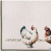 Set de 6 fundas para mesa Clayre & Eef BYC40 48x33 cm Motivo gallinas algodón beige verde