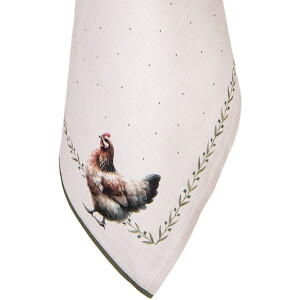 Toalla de cocina Clayre & Eef BYC42 50x70 cm Beige-Marrón 100% algodón