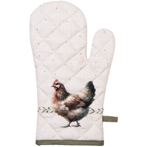 Guante de horno Clayre & Eef BYC44 18x30 cm Beige-Braun