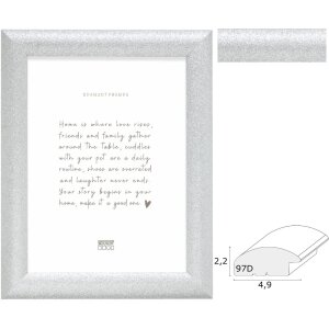 Marco de fotos de madera Deknudt S97DD7 Plata Klarglas...