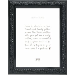 Marco de fotos de madera Deknudt S996K Blanco Negro con vidrio transparente 30x40 hasta 40x60 cm