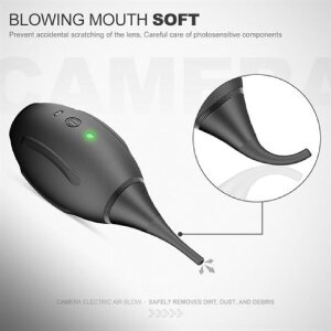 Blower de aire eléctrico Lensgo 4kPa inflar y succionar 4 boquillas USB-C agarre de silicona