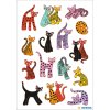 herma pegatinas etiquetas decorativas decoración gatos abstractos 3 hojas