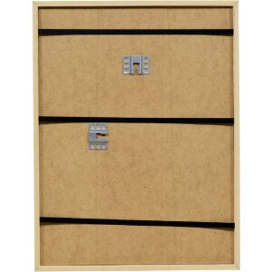 Marco de fotos de madera con perfil neón amarillo 10,5 x 14,8 cm con vidrio de museo acrílico