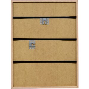 Marco de fotos de madera con perfil neón rojo 14,8x21 cm con cristal acrílico para museo