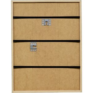 Marco de fotos de madera Effect con perfil neón azul 29,7x42 cm con vidrio antirreflejos