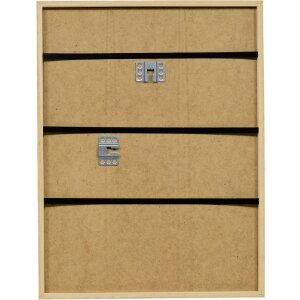 Marco de fotos de madera con perfil neón naranja 25x30 cm con cristal antirreflejo