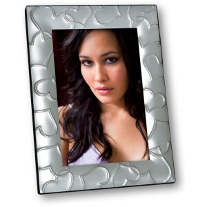 Marco de fotos Katherina 13x18 cm plata corazones