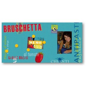 Bruschetta Marco de madera con imanes para recetas