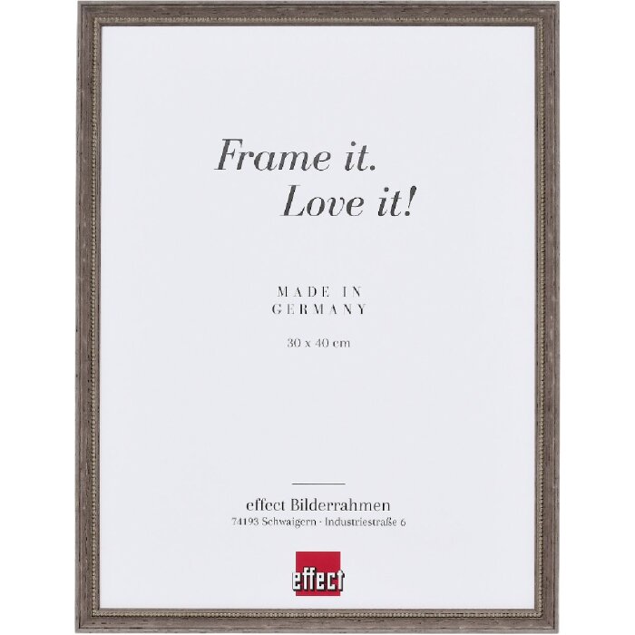 Marco de fotos de madera Effect Profil 2440 Marrón 30x30 cm con vidrio decorativo resistente a UV