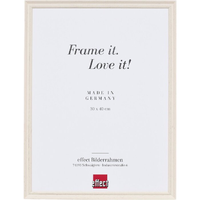 Marco de fotos de madera Profil 2440 blanco 18x24 cm con vidrio antireflejo