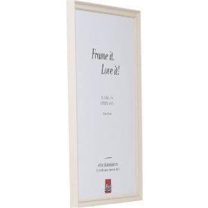 Marco de fotos de madera Effect Profil 2440 Blanco 25x50 cm con cristal transparente