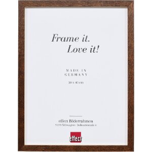 Marco de fotos de madera Profil 2430 nogal 20x20 cm vidrio transparente con espaciador