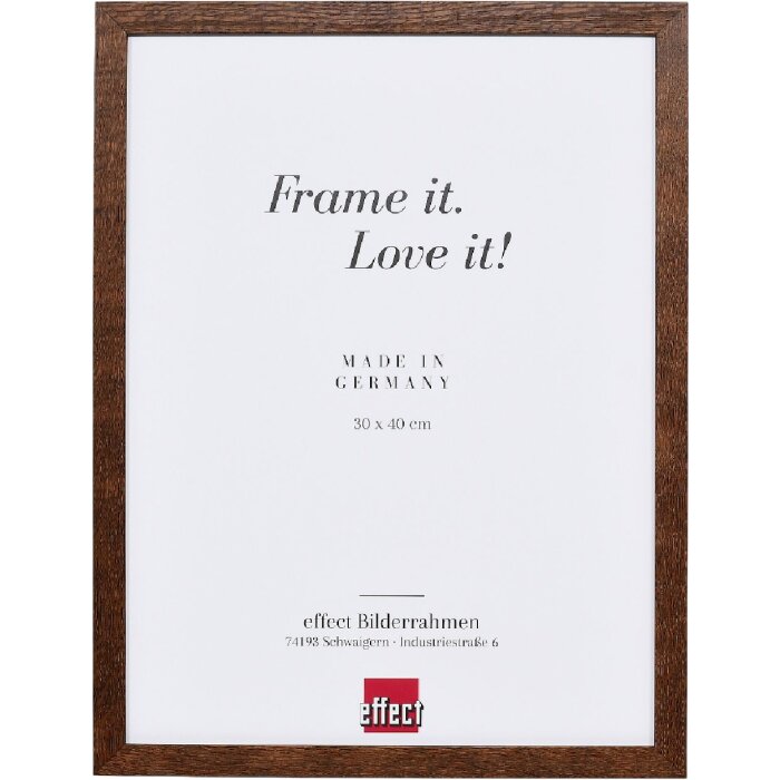 Marco de fotos Effect Profil 2430 de madera 21x29,7 cm nogal con vidrio decorativo
