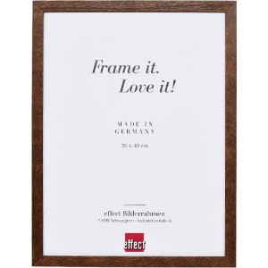 Marco de fotos Effect Profil 2430 de madera 18x32 cm nogal con vidrio decorativo
