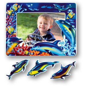 ZEP Vinilo decorativo Marco de fotos Delfines 10x15 cm