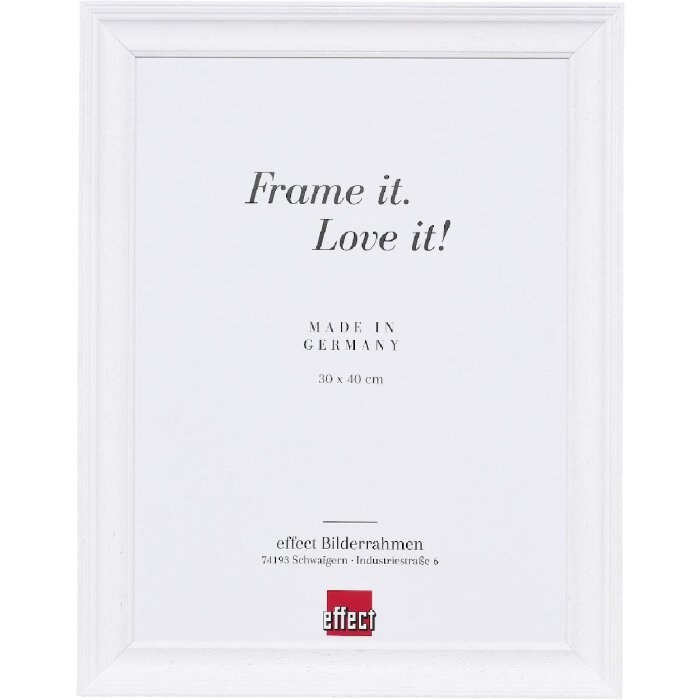 Espejo de pared Effect Spiegel Profil 2420 de madera 30x45 cm blanco