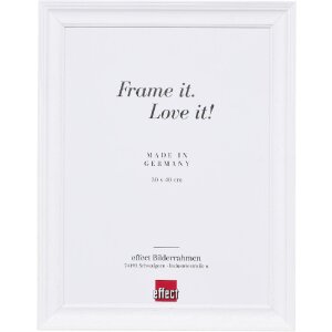 Espejo de pared con marco de madera 2420 27x48 cm blanco