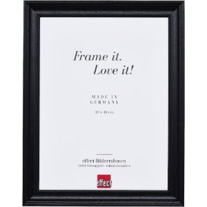 Espejo de pared Effect Profil 2420 de madera 25x60 cm negro