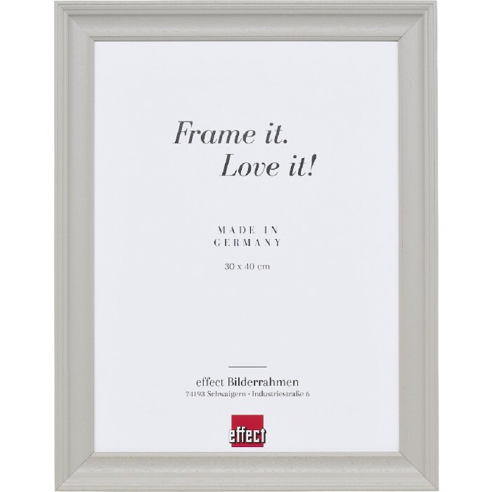 Marco de fotos de madera Effect Profil 2420 gris claro 30x30 cm con vidrio decorativo