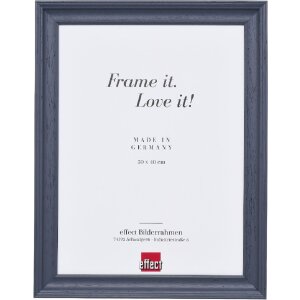 Marco de fotos de madera Effect Holz-Bilderrahmen Profil 2420 gris 23x70 cm Klarglas