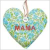 Mini tarjeta mamá corazón de tela