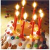 Artebene tarjeta de felicitación mini tarjeta tarta velas