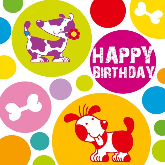 Mini tarjeta Artebene Cumpleaños-Perros
