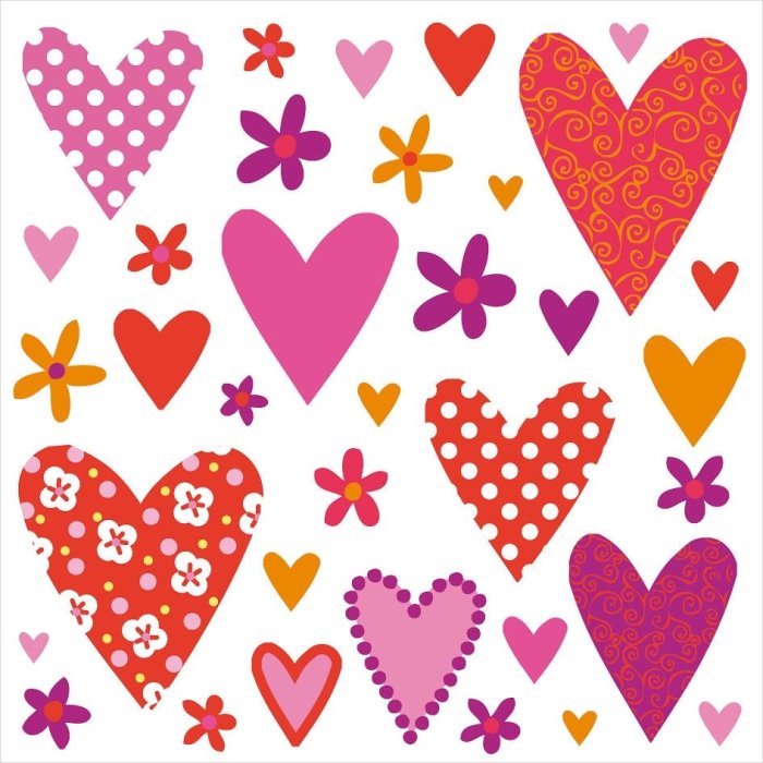Mini tarjeta Artebene corazones-mezcla de motivos