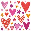 Mini tarjeta Artebene corazones-mezcla de motivos