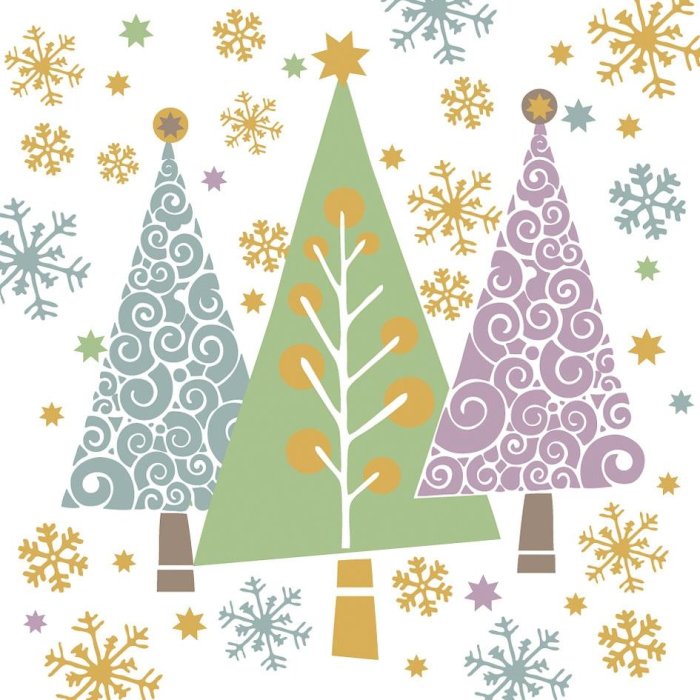 Mini tarjeta Artebene Navidad-abeto-taupe